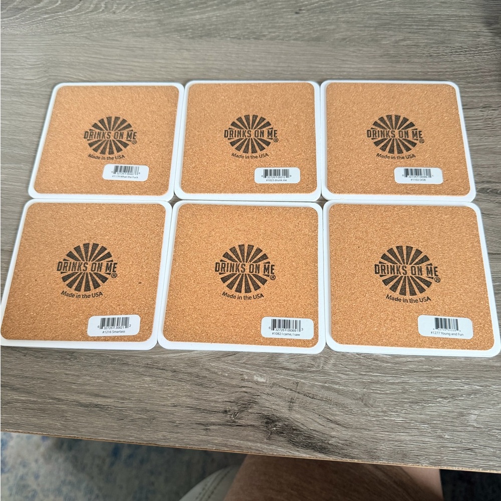Humorous Quote Coasters Set — Multi-Color Decorative Coasters - Picture 8 of 15